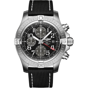 Avenger Chronograph GMT 45 Stainless Steel / Black / Strap - Pin