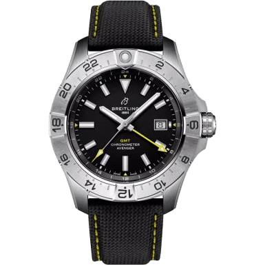 Avenger Automatic GMT 44 Stainless Steel / Black / Strap / Ecomm