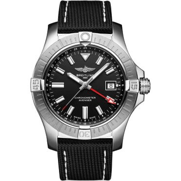Avenger Automatic GMT 43 Stainless Steel / Black / Calf / Pin
