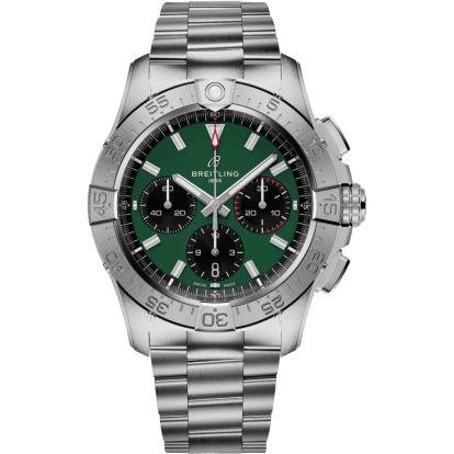 Avenger B01 Chronograph 42 Stainless Steel / Green / Bracelet