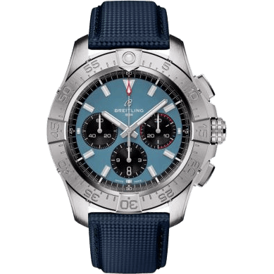 Avenger B01 Chronograph 44 Stainless Steel / Blue / Strap