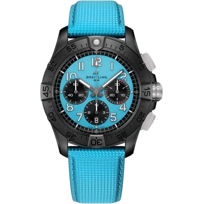 Avenger B01 Chronograph 42 Night Mission / Ice Blue / Strap