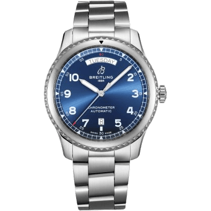 Navitimer 8 Automatic Day & Date 41 Stainless Steel / Blue / Bracelet