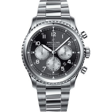 Navitimer 8 B01 Chronograph 43 Stainless Steel / Black / Bracelet