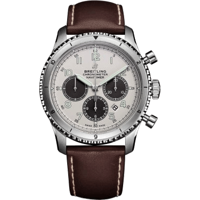 Navitimer 8 B01 Chronograph 43 Stainless Steel / Silver / Calf
