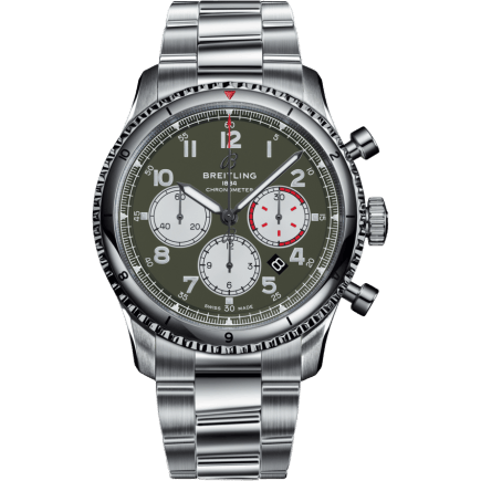 Aviator 8 B01 Chronograph 43 Stainless Steel / Curtiss Warhawk / Bracelet