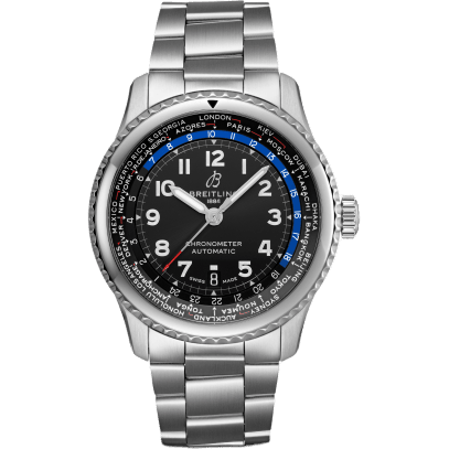 Navitimer 8 B35 Automatic Unitime 43 Stainless Steel / Black / Bracelet