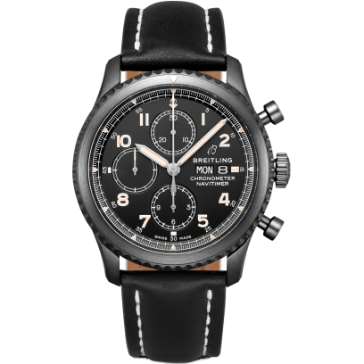 Navitimer 8 Chronograph 43 Blacksteel / Black / Black Calf