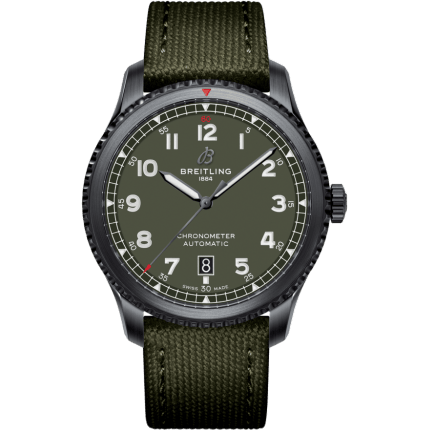 Aviator 8 Automatic 41 Blacksteel / Curtiss Warhawk / Canvas / Folding