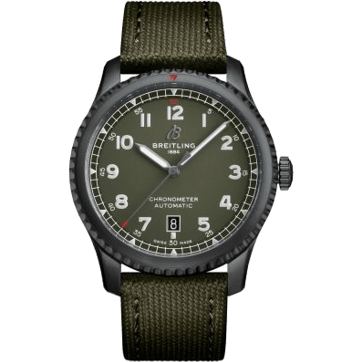 Aviator 8 Automatic 41 Blacksteel / Curtiss Warhawk / Canvas / Pin