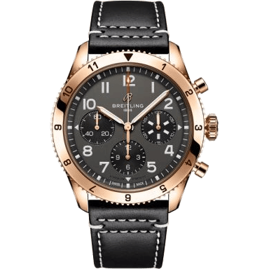 Classic AVI Chronograph P-51 Mustang Red Gold