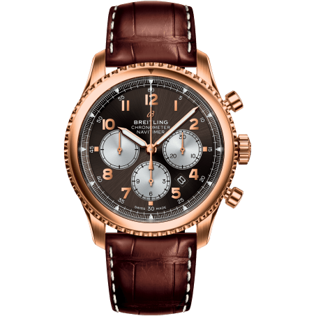 Navitimer 8 B01 Chronograph 43 Red Gold / Bronze / Brown Croco