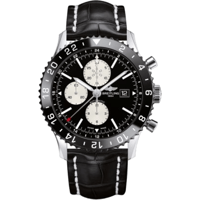 Chronoliner Stainless Steel / Black / Croco