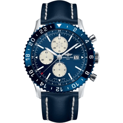 Chronoliner Stainless Steel / Blue / Calf