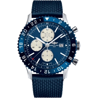 Chronoliner Stainless Steel / Blue / Rubber