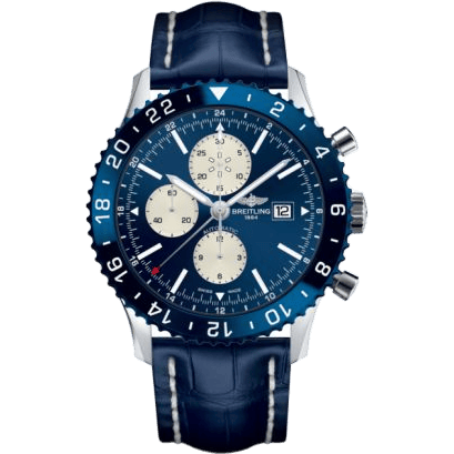 Chronoliner Stainless Steel / Blue / Croco