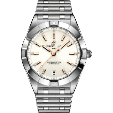 Chronomat 32 Stainless Steel / White - Diamond / Rouleaux