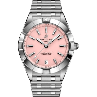Chronomat 32 Stainless Steel / Pink - Diamond / Rouleaux