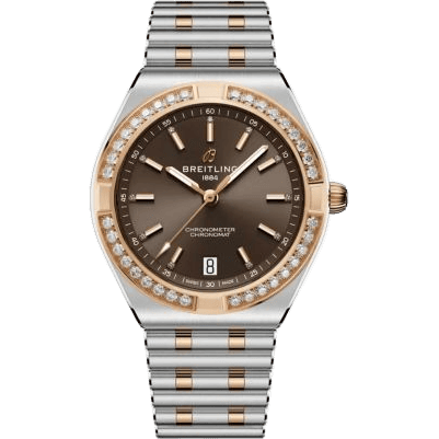 Chronomat Automatic 36 Stainless Steel - Red Gold - Diamond / Brown / Rouleaux