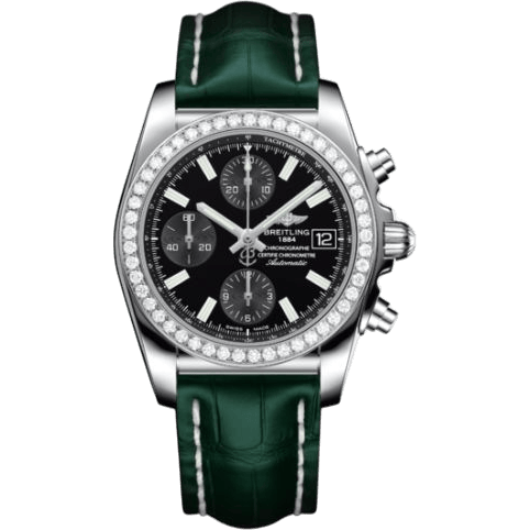Chronomat 38 SleekT Stainless Steel / Diamond / Black / Alligator