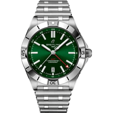 Chronomat 40 GMT Stainless Steel / Green / Rouleaux