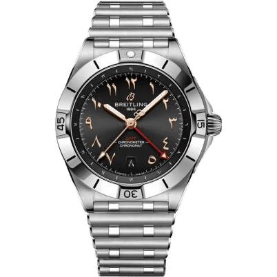 Chronomat 40 GMT Stainless Steel / Black / Qatar