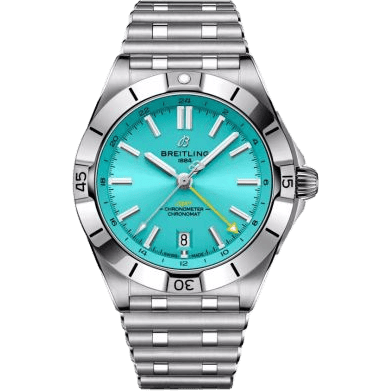 Chronomat 40 GMT Stainless Steel / Turquoise / Hong Kong