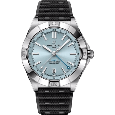 Chronomat 40 GMT Stainless Steel - Platinum / Ice Blue