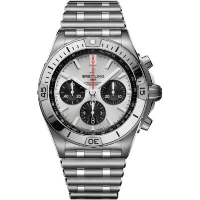 Chronomat B01 42 Stainless Steel / Silver / Rouleaux