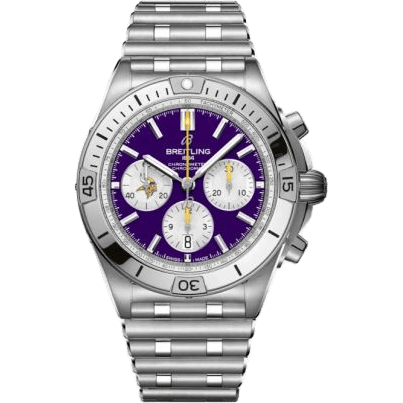 Chronomat B01 42 NFL Minnesota Vikings / Rouleaux