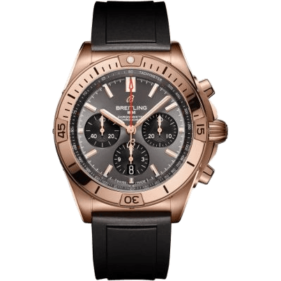 Chronomat B01 42 Red Gold / Anthracite / Rubber