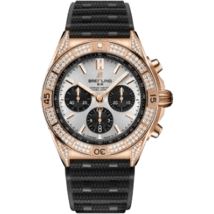 Chronomat B01 42 Red Gold - Diamond / Silver / Rubber