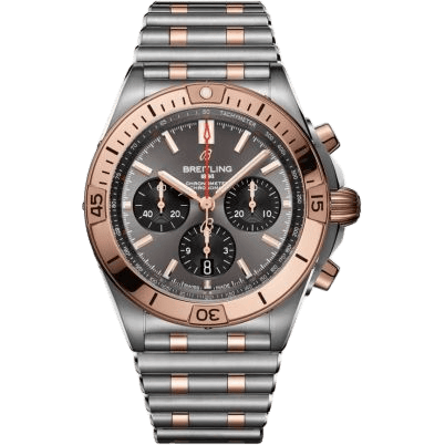Chronomat B01 42 Stainless Steel / Red Gold / Anthracite / Rouleaux