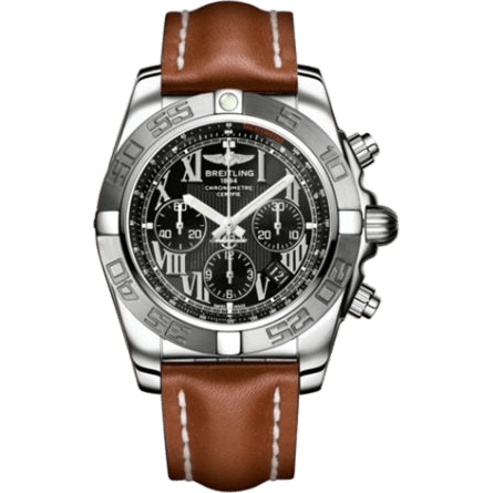 Chronomat 44 Stainless Steel / Black - Roman / Calf