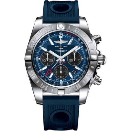 Chronomat 44 GMT Stainless Steel / Blackeye Blue / Rubber