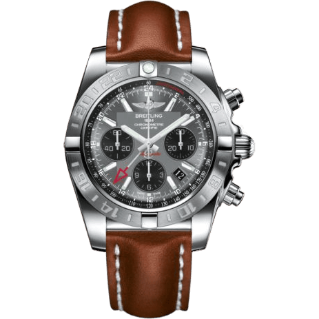 Chronomat 44 GMT Stainless Steel / Blackeye Grey / Calf