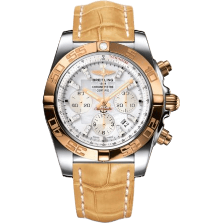 Chronomat 44 Stainless Steel / Rose Gold / Pearl Diamond / Croco