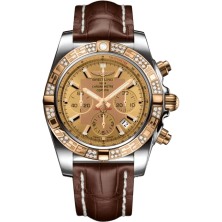 Chronomat 44 Stainless Steel / Rose Gold / Golden Sun Diamond / Croco
