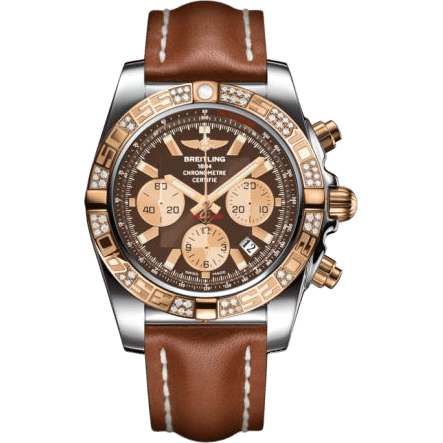 Chronomat 44 Stainless Steel / Rose Gold / Diamond / Metallica Brown / Calf