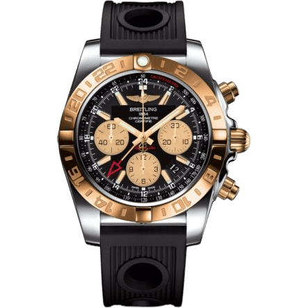 Chronomat 44 GMT Stainless Steel / Rose Gold / Onyx Black / Rubber