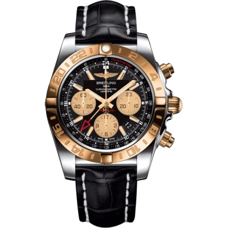 Chronomat 44 GMT Stainless Steel / Rose Gold / Onyx Black / Croco