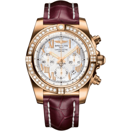 Chronomat 44 Rose Gold / Diamond / Pearl Roman / Croco