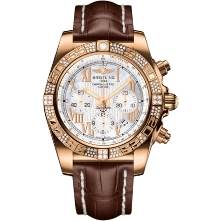 Chronomat 44 Rose Gold / Diamond / Pearl Roman / Croco