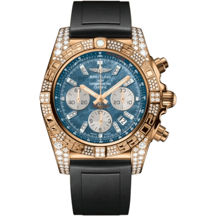 Chronomat 44 Rose Gold Diamondworks / Black Pearl Diamond / Rubber