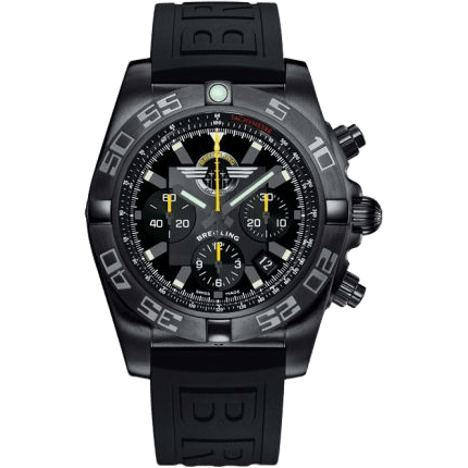 Chronomat 44 Blacksteel / Breitling Jet Team / Rubber