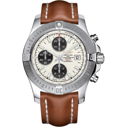 Colt Chronograph Automatic Stainless Steel / Stratus Silver / Calf / Folding