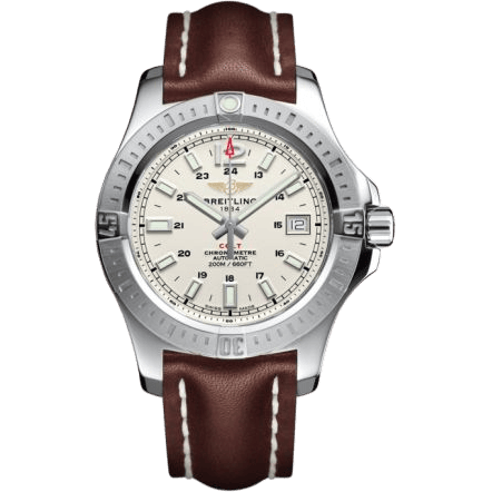 Colt 41 Automatic Stratus Silver / Calf