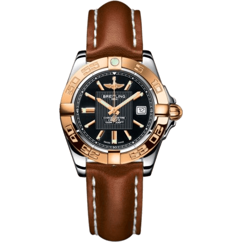 Galactic 32 Stainless Steel / Rose Gold / Trophy Black / Calf