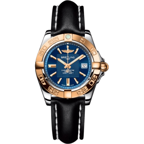 Galactic 32 Stainless Steel / Rose Gold / Metallica Blue / Calf