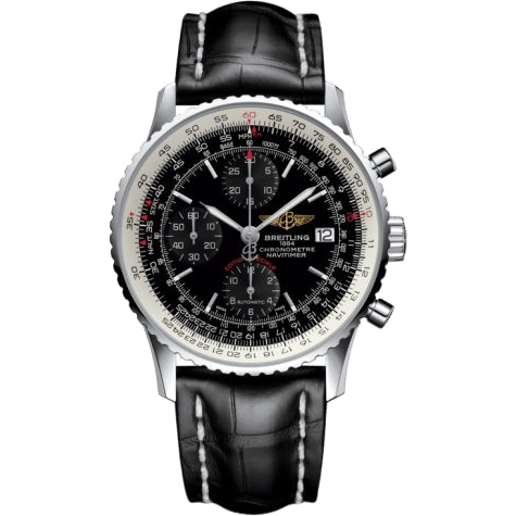 Navitimer Heritage Stainless Steel / Black / Croco